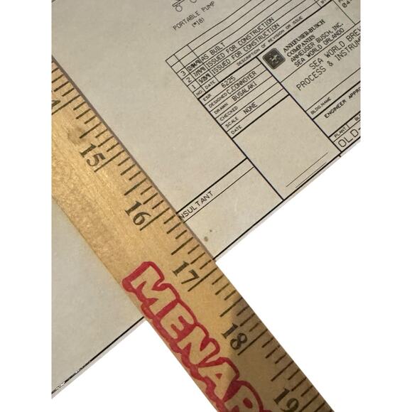 VTG Anheuser-Busch Sea World Orlando Brewery Process Diagram Poster Blueprint - Picture 4 of 7